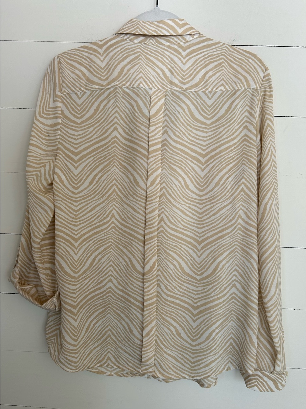 The Limited Beige Zebra-Print Button-Down Shirt - Picture 4 of 4